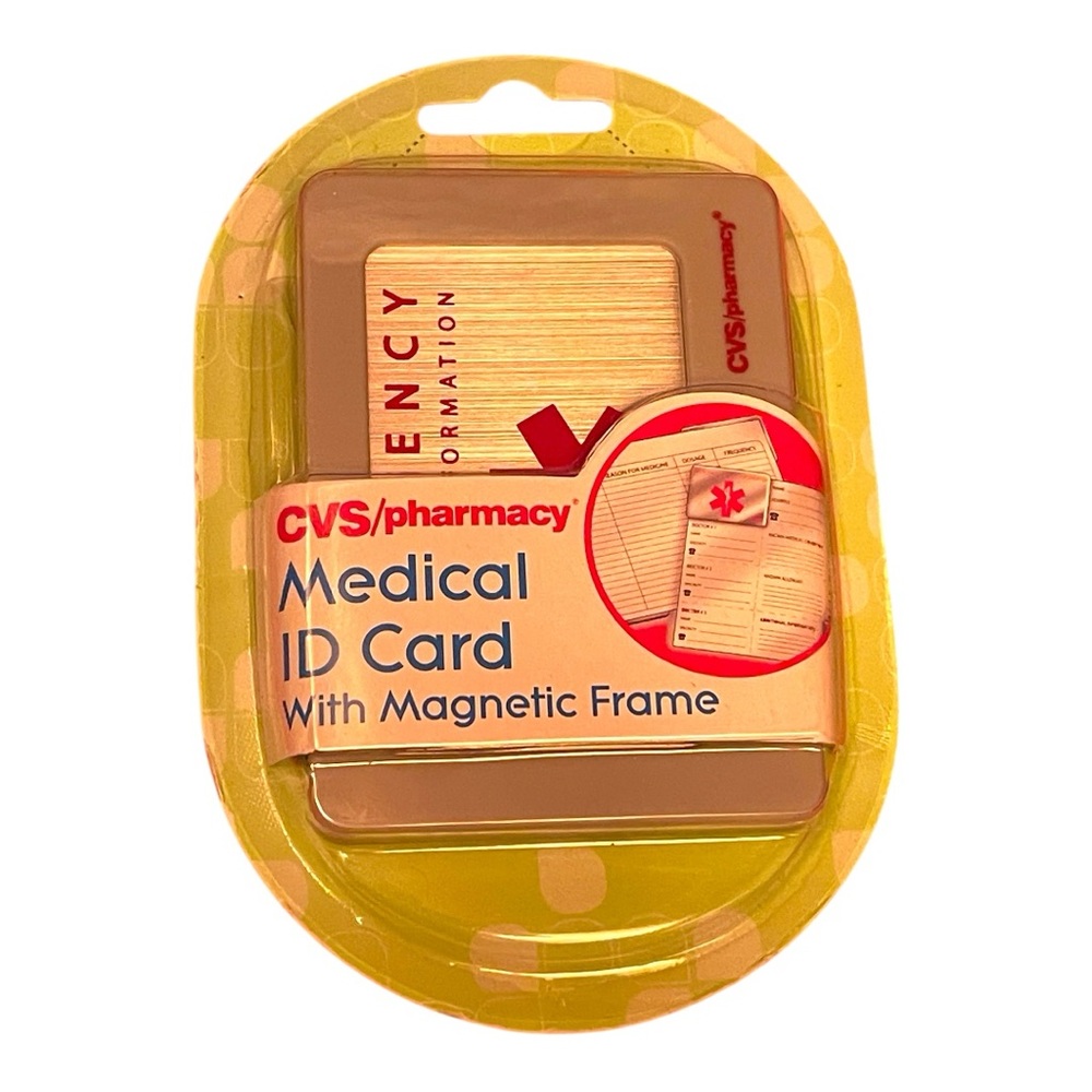 CVS Medical ID Card With Magnetic Frame For Emergency Information